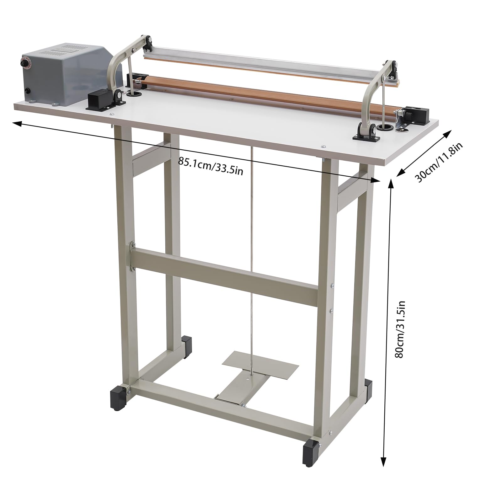 2-in-1 Foot Pedal Heat Sealing Machine with 22