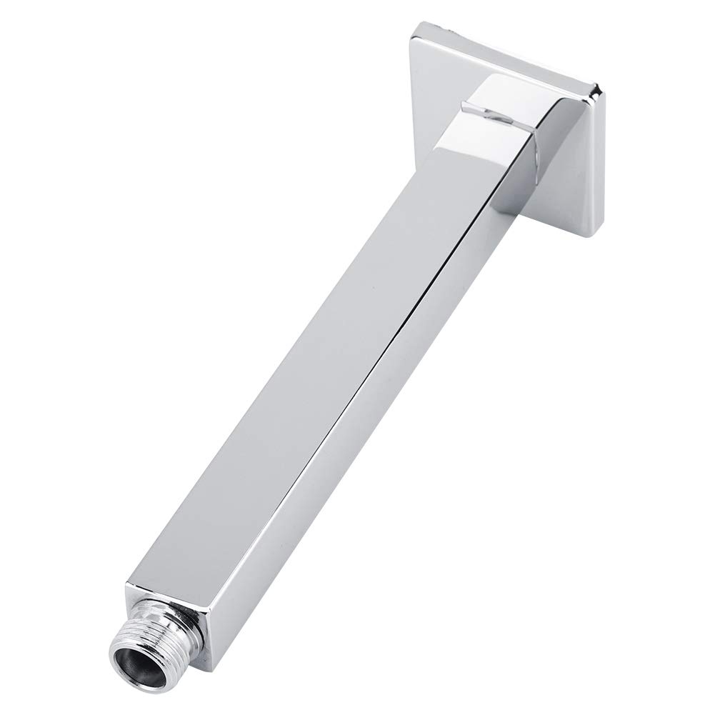 TOPINCN 10-Inch Stainless Steel Shower Arm Extension - Wall Mount Ceiling Shower Pipe for Bathroom, Long Shower Head Extension Arm - Perfect for Modern Bathroom Renovations & Spa-Like Shower Experiences