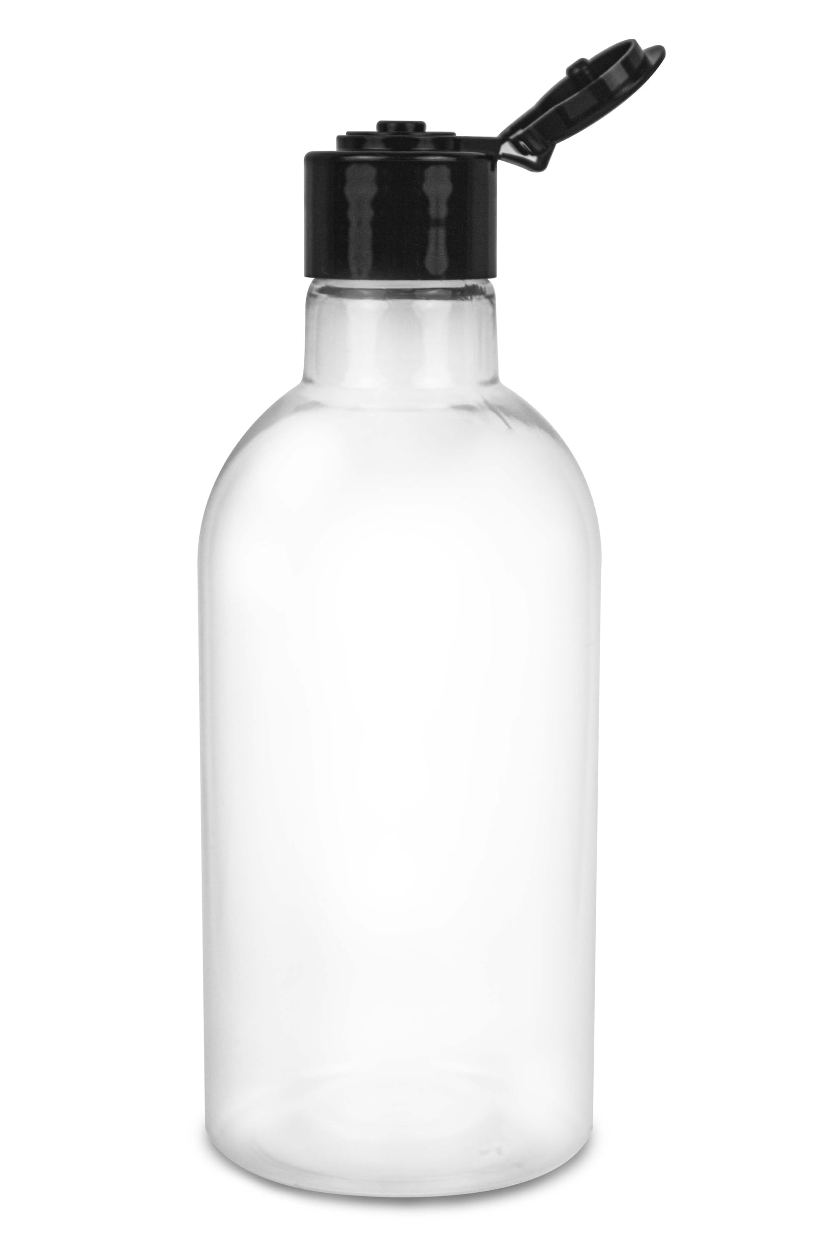 Transparent Refillable Plastic Flip-Top Bottles for Lotions, Liquid Soap, Creams & Cosmetics - 250ml Leak-Proof Travel Containers (Pack of 5) - Perfect for DIY Skincare, Bathroom Organization & Salon Storage
