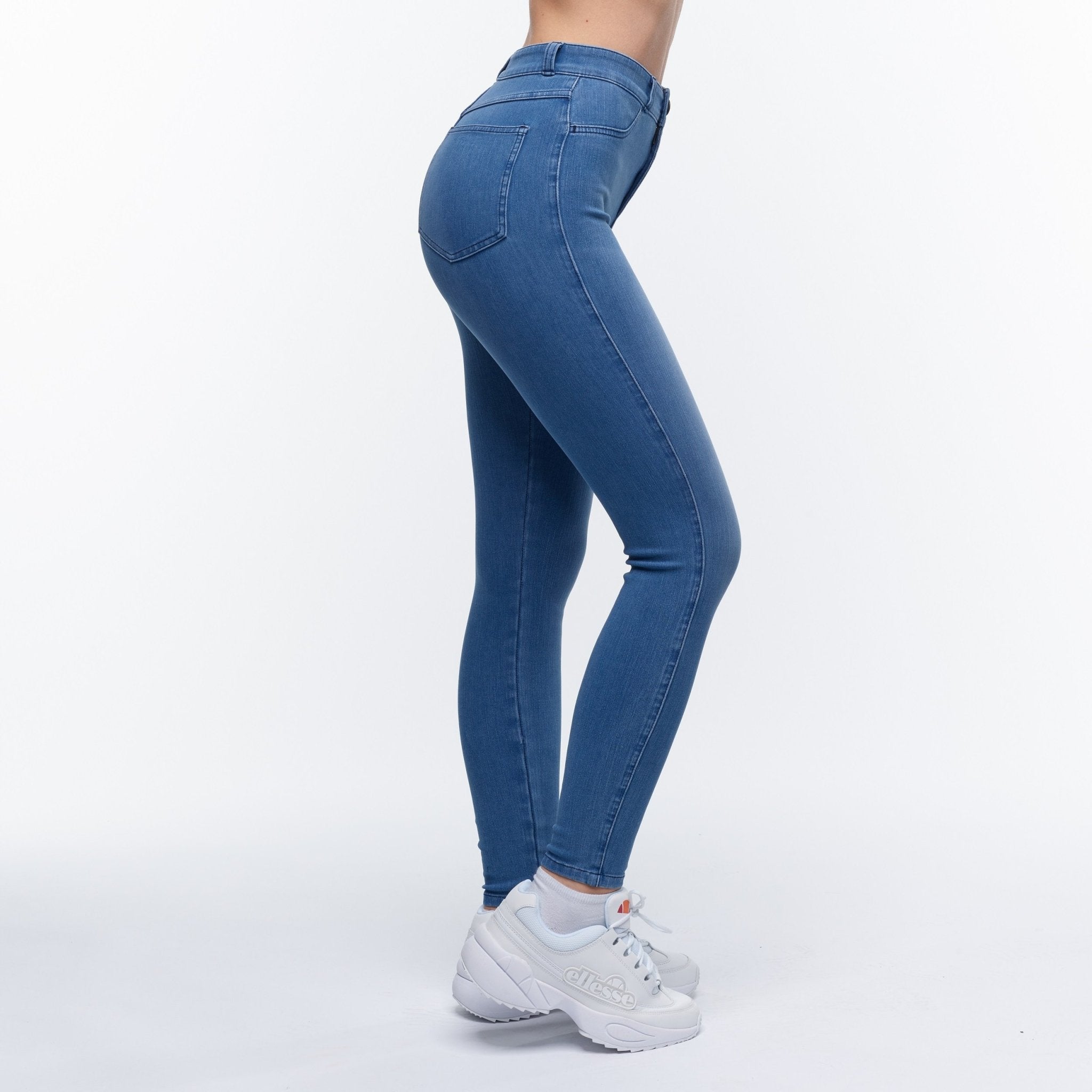 Best High Waisted Light Blue Jeans for Women - Comfortable Stretch Denim Skinny Jeans | Perfect for Casual Wear, Office & Date Night Outfits