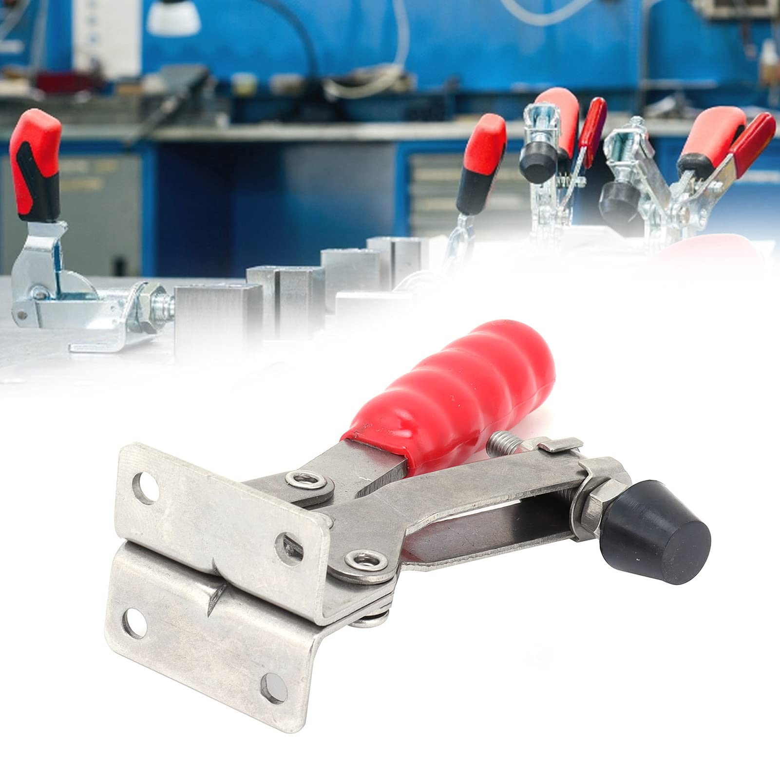 Geriop Quick Release Clamp - 220.5lb Capacity Stainless Steel Quick Clamp for Equipment Installation | Heavy Duty Ergonomic Tool for Home Decoration & DIY Projects | Perfect for Woodworking, Metalworking & Crafting