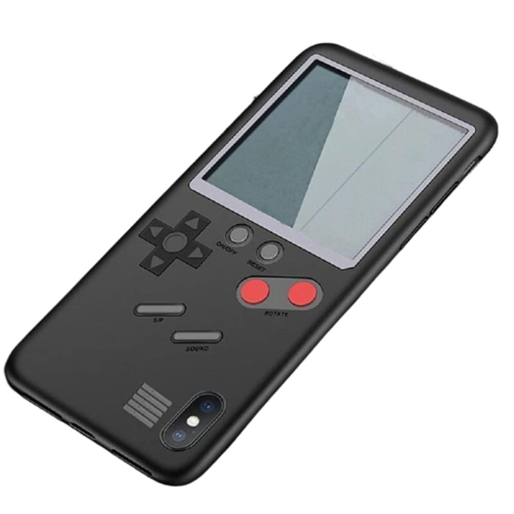 Retro Gameboy Phone Case Compatible with iPhone 13 12 11 Pro Max Mini 7 8 Plus XS XR X SE 2020 - Durable Protective Cover for Gaming Enthusiasts (Black) - Perfect for Travel, Commuting & Nostalgic Gaming Style
