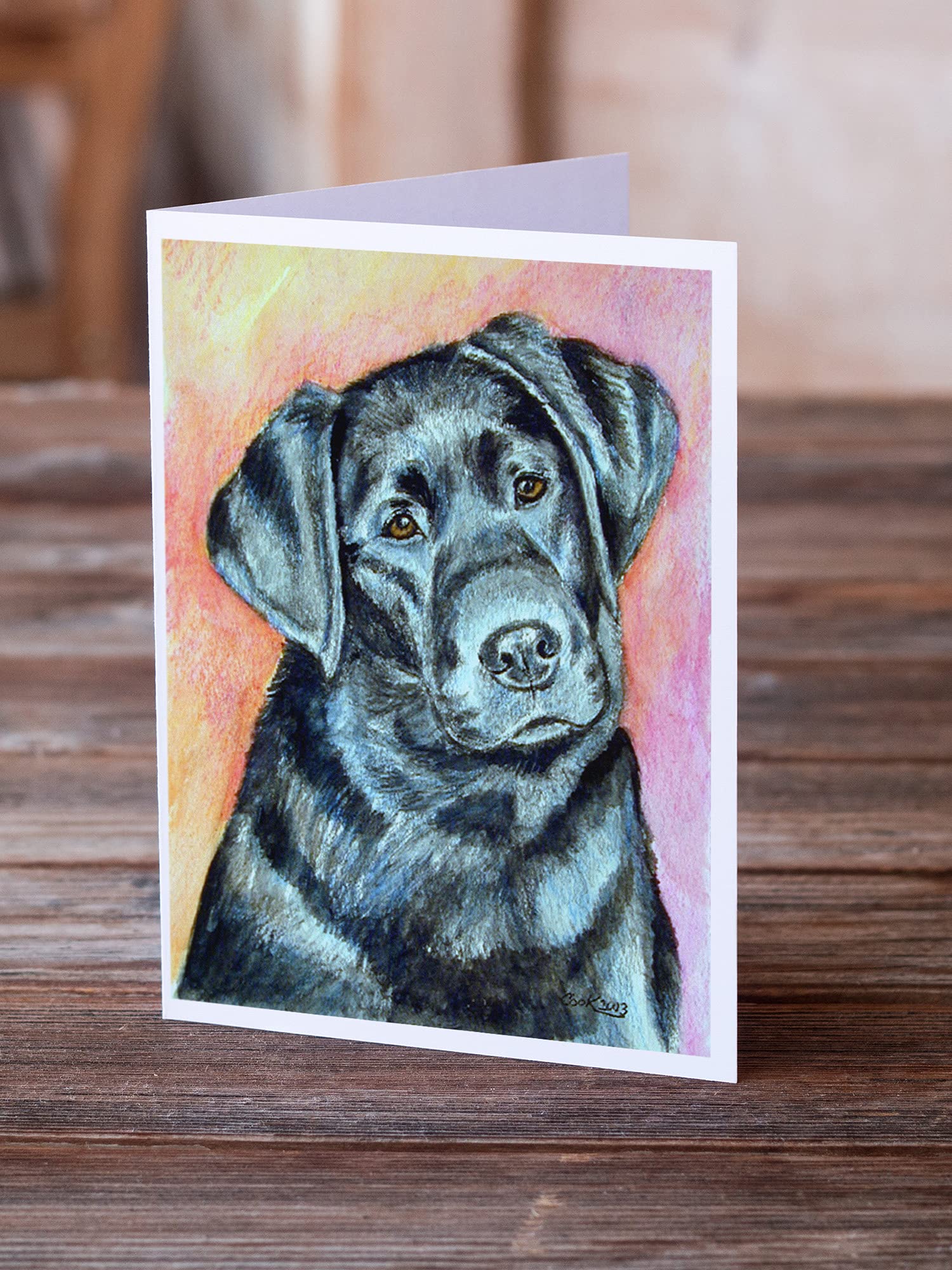 Black Labrador Greeting Cards & Envelopes - Pack of 8 Blank A7 Note Cards (5x7 Inches) | Whimsical Dog Lover Stationery for Birthdays, Thank You Notes & Special Occasions