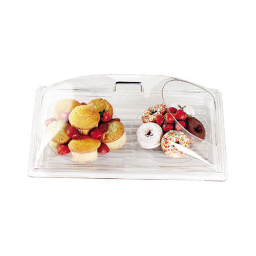 Cambro DD1220ECW135 Camwear Clear Display Dome Cover with End Cut - 12
