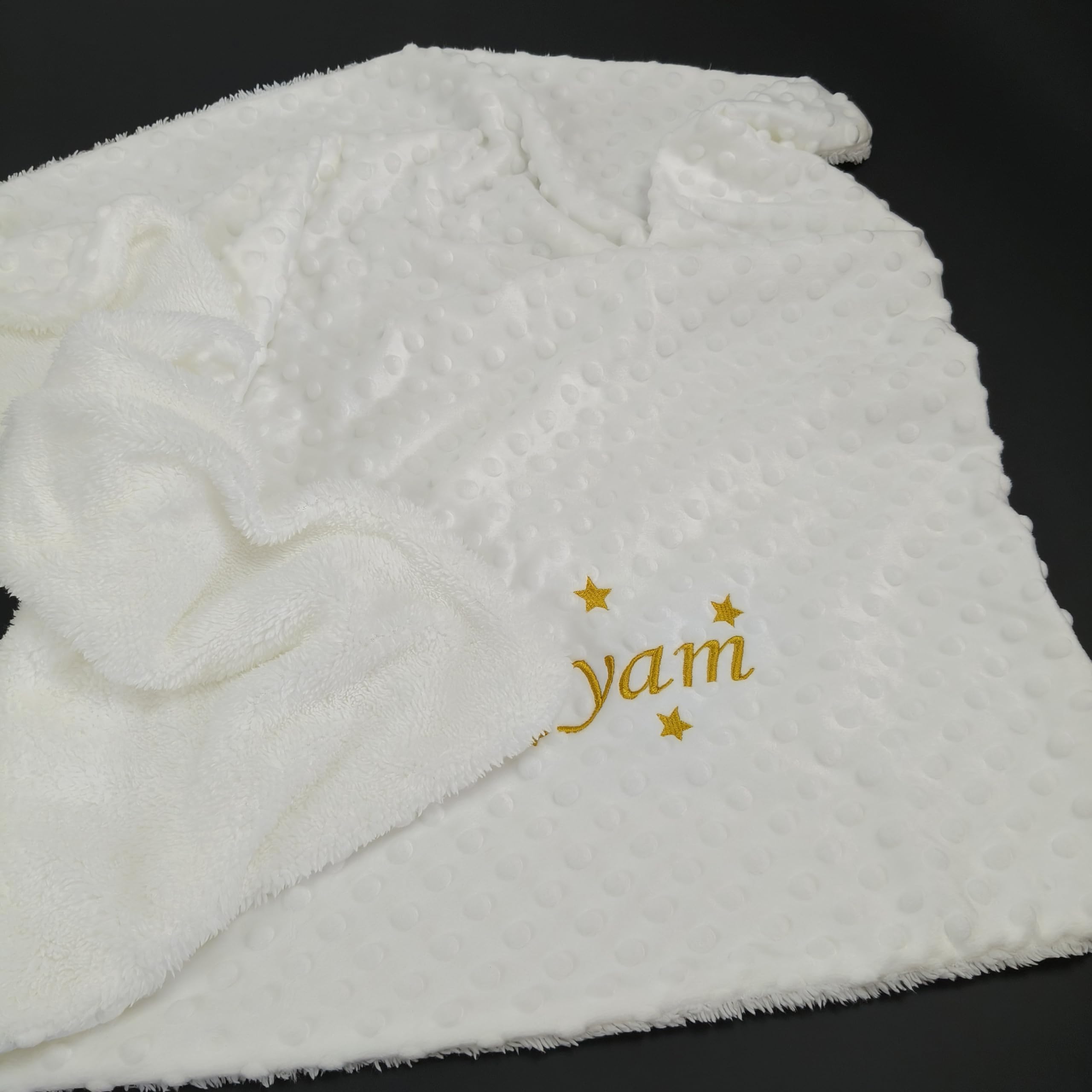 Custom Personalized Baby Blankets for Girls & Boys - Soft Sherpa Nursery Blanket with Name (27x35 Inch) | Unisex Newborn Gift, Toddler Crib Essential | Perfect for Christenings, Baby Showers & Nursery Decor