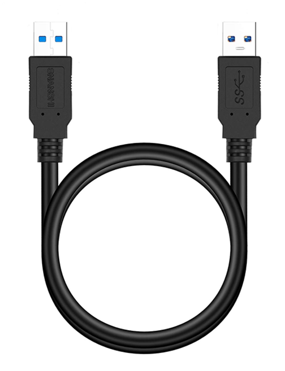 SNANSHI USB 3.0 Male to Male Cable (6FT) - A to A High-Speed Data Transfer Cord for Hard Drive Enclosures, USB Hubs, DVD Players | Fast Charging & Sync for Laptops, External Storage, Gaming Consoles