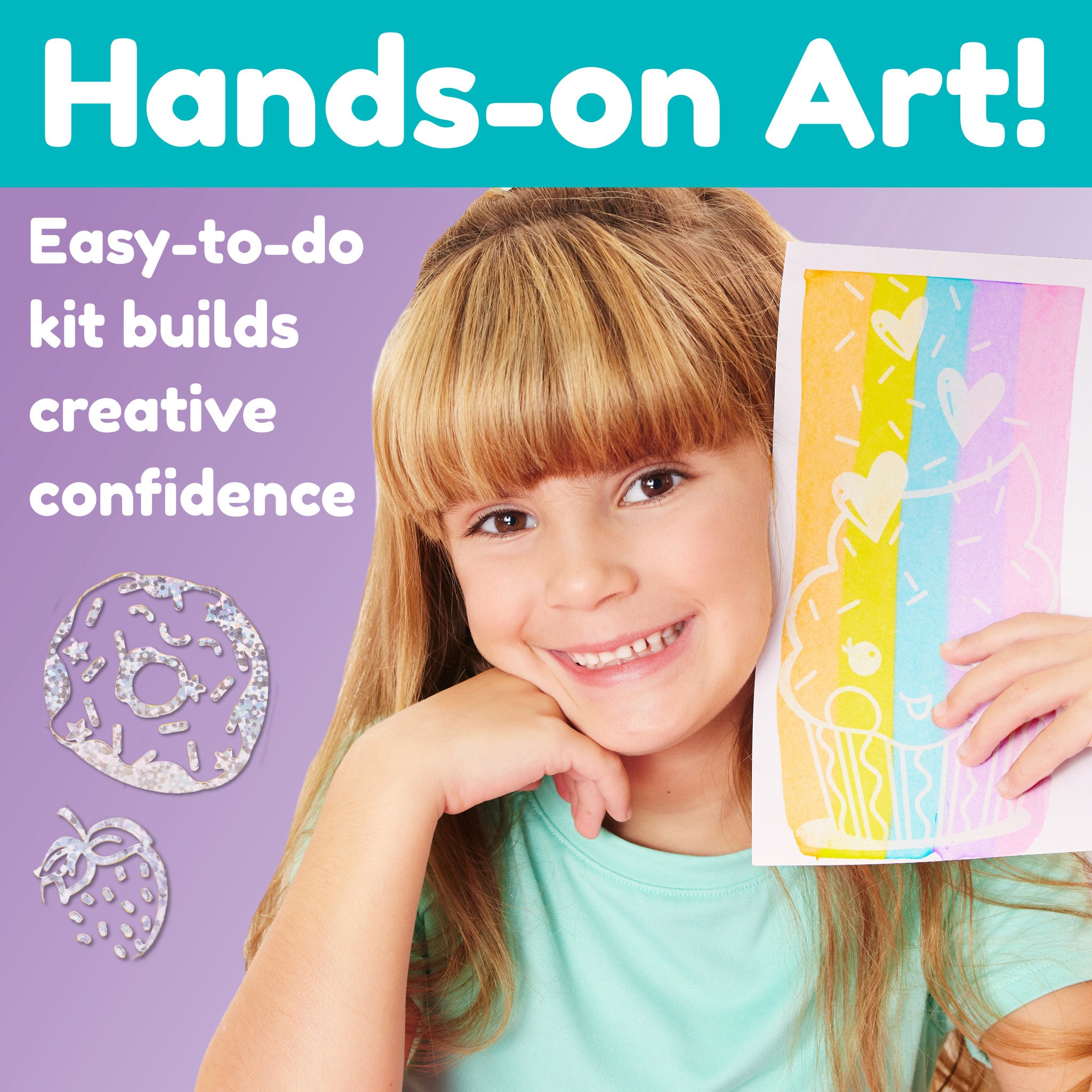 Magic Reveal Art Kawaii Squeegeez - Fun DIY Painting Kit for Kids & Adults - Perfect for Home, School & Creative Play #6413000