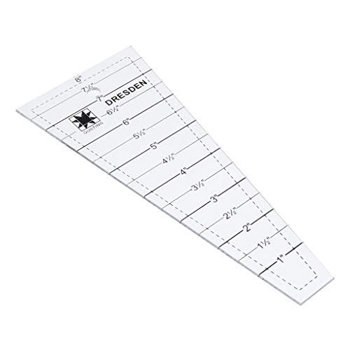 Fityle Clear Acrylic Quilting Ruler - Dresden Template for Sewing, Tailoring & Patchwork | Precision Measuring Tool for DIY Craft Projects | Perfect for Quilters, Dressmakers & Fabric Artists