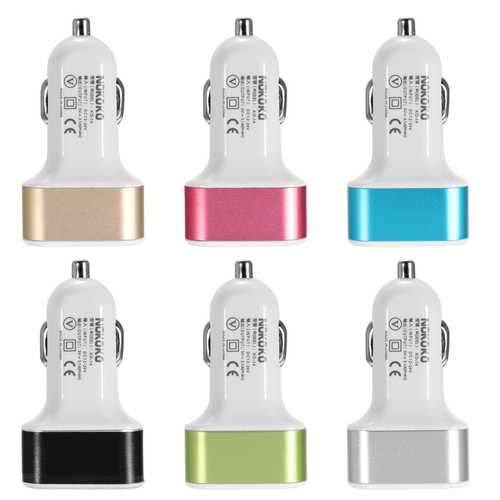 Bakeey 3-Port USB Car Charger 2.1A Fast Charging Adapter for iPhone X/8/8 Plus, Samsung S8/S7, Xiaomi Mi5/Mi6 - Perfect for Road Trips & Daily Commute