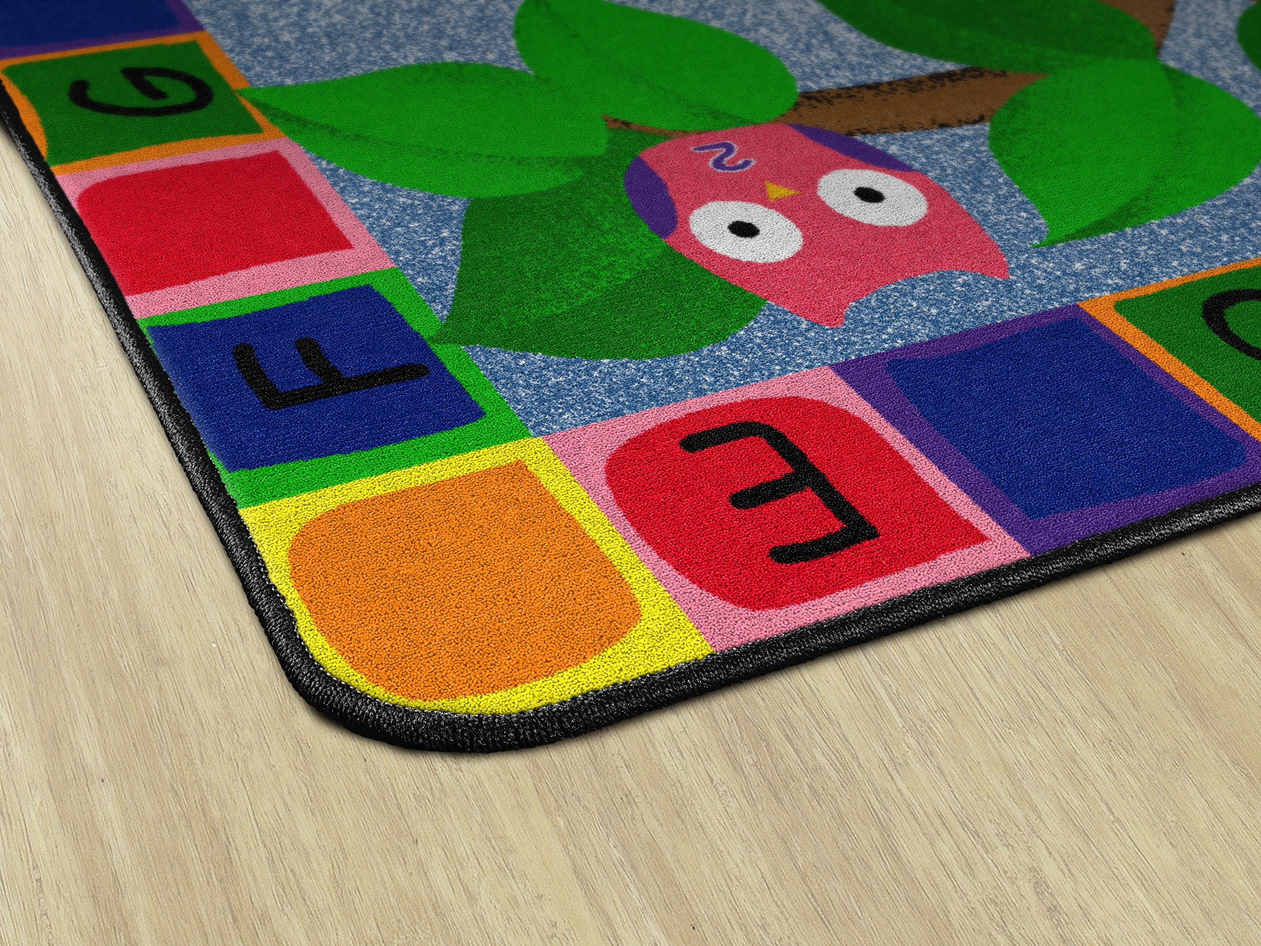 Alphabet Owls Educational Area Rug for Kids - 7'6