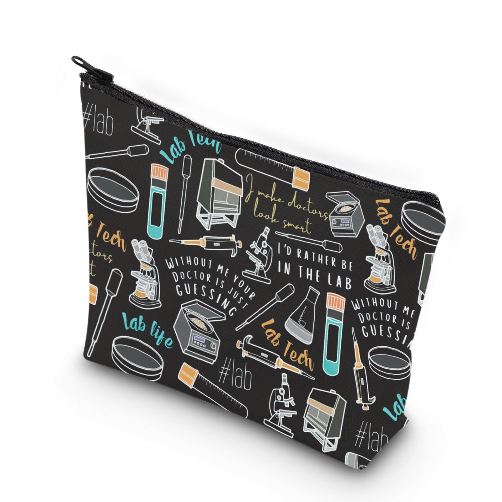 WCGXKO Lab Technician Gift - Premium Zipper Pouch Makeup Bag for Laboratory Professionals | Perfect for Lab Week 2023, Science Gifts & Medical Work Essentials