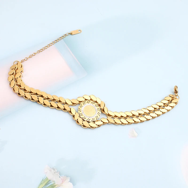Golden Sun Bracelet for Women - 14K Gold Plated Boho Beaded Bracelet - Handmade Adjustable Wrap Bracelet - Perfect for Summer, Beach, Festival & Everyday Wear