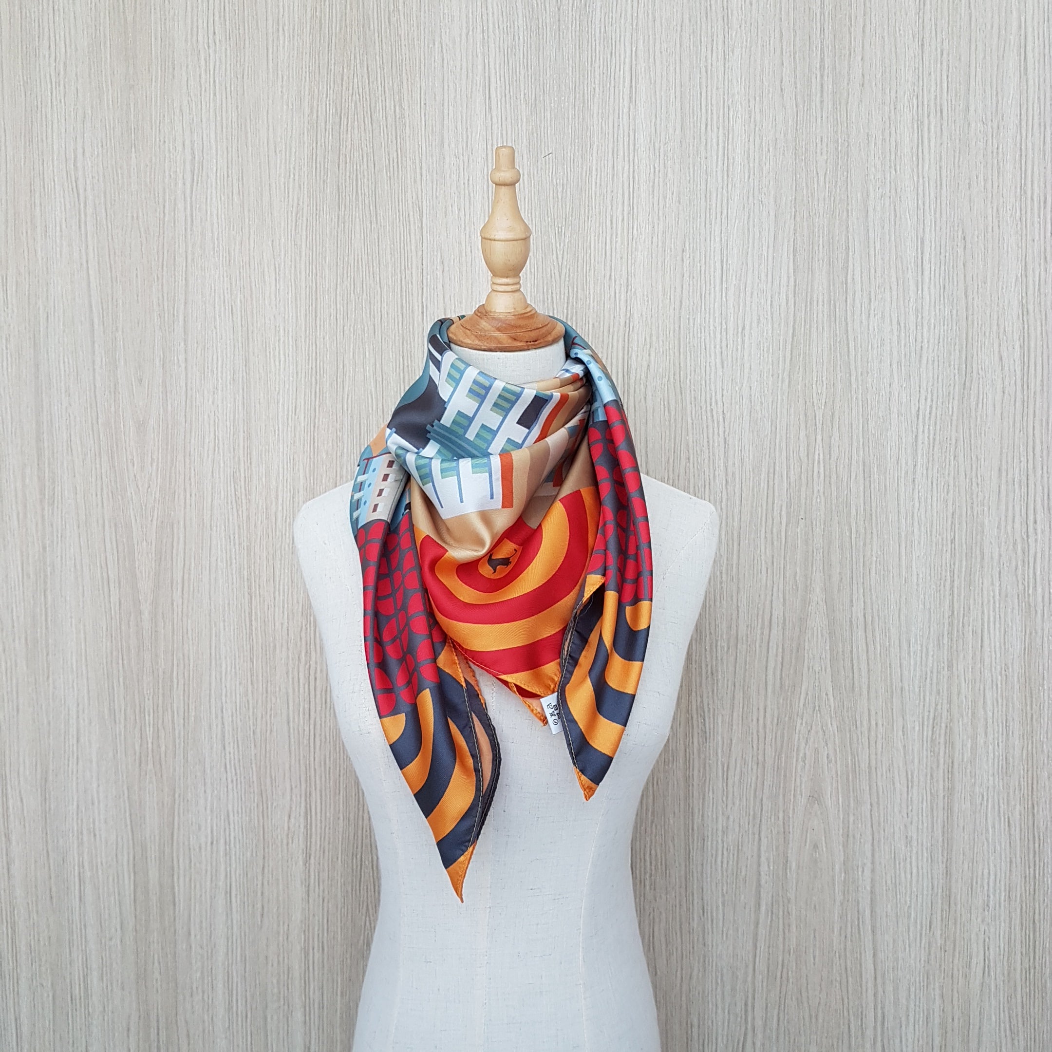 Luxury Tiong Bahru Silk Scarf for Women - Elegant Fashion Accessory for Parties, Weddings & Office Wear | Premium 100% Mulberry Silk Shawl Wrap