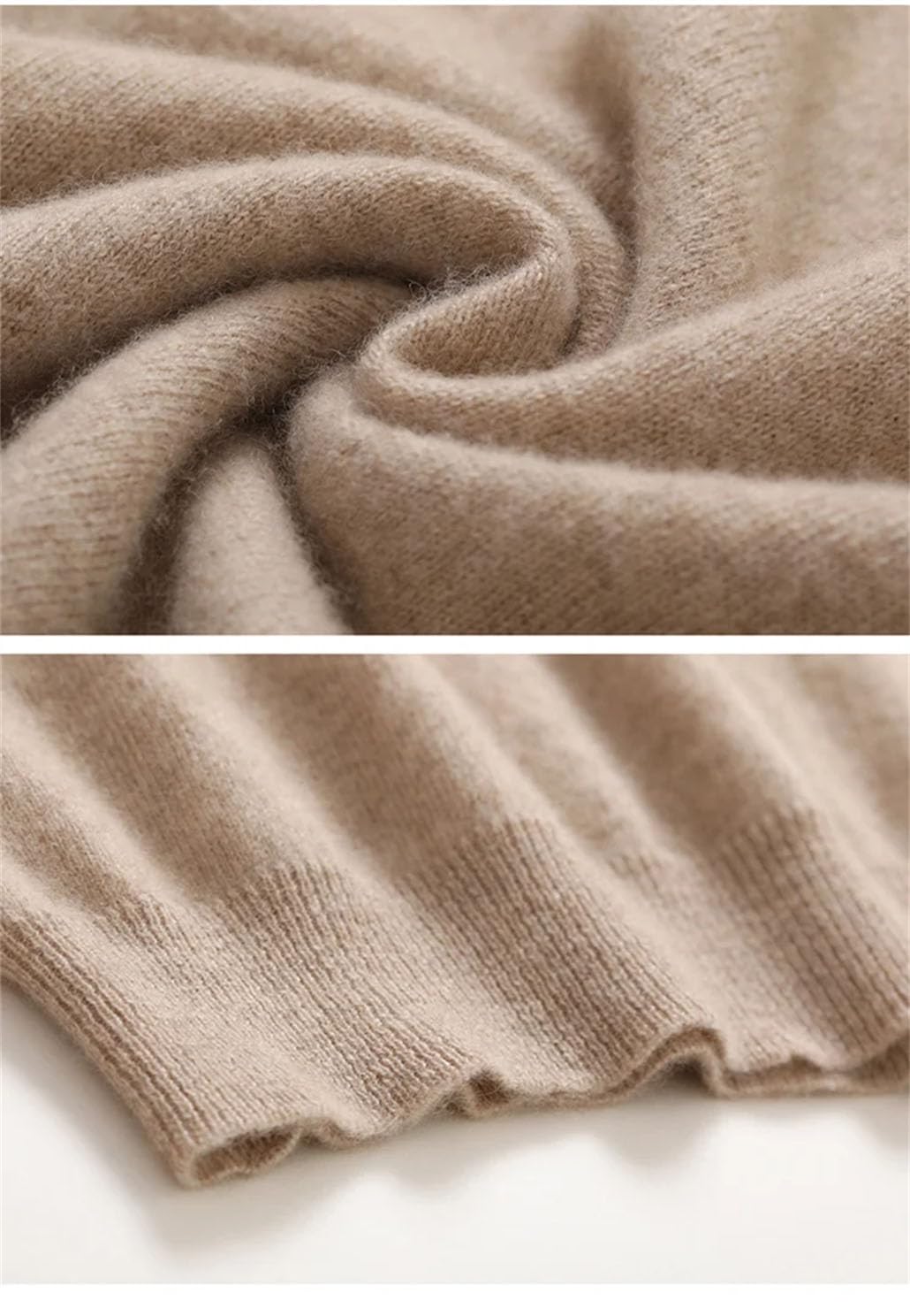 Women's Soft Cashmere Sweater - Long Sleeve Knitted Hooded Pullover, Loose Fit Winter Tops for Casual Wear & Office Outfits