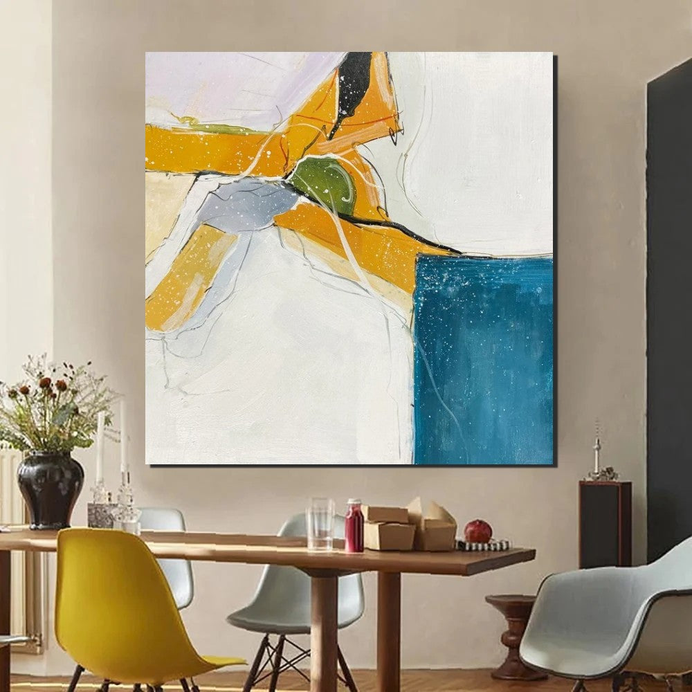 Modern Abstract Acrylic Wall Art Paintings for Bedroom & Living Room Decor - Large Contemporary Simple Canvas Artwork - Perfect for Home, Office & Gift Giving