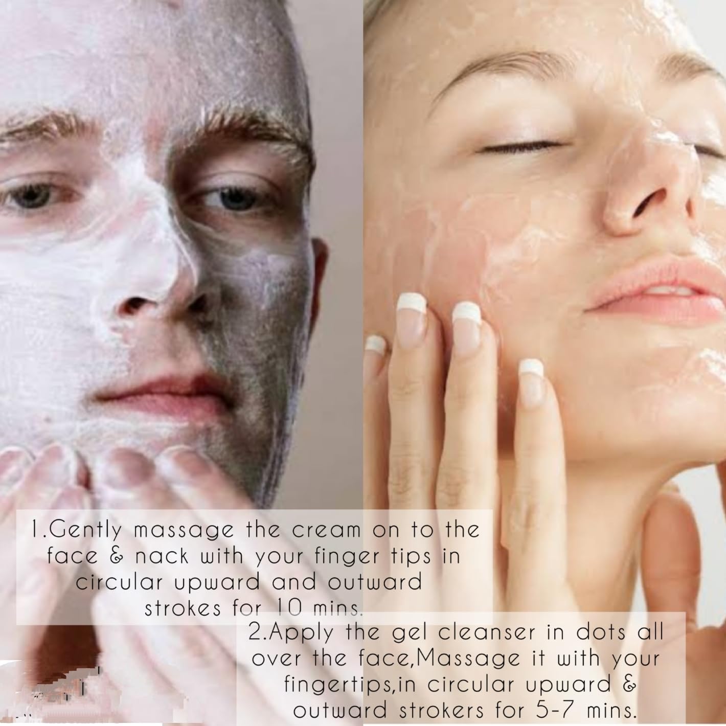 Feelhigh Combo: Almond Oil Face & Body Cream for Deep Nourishment & Hydration 500ml + Aloe Vera Skin Purifying Gel with Aloe Extract 500ml - Skincare Set for Dry & Sensitive Skin - Perfect for Daily Moisturizing & After-Sun Care