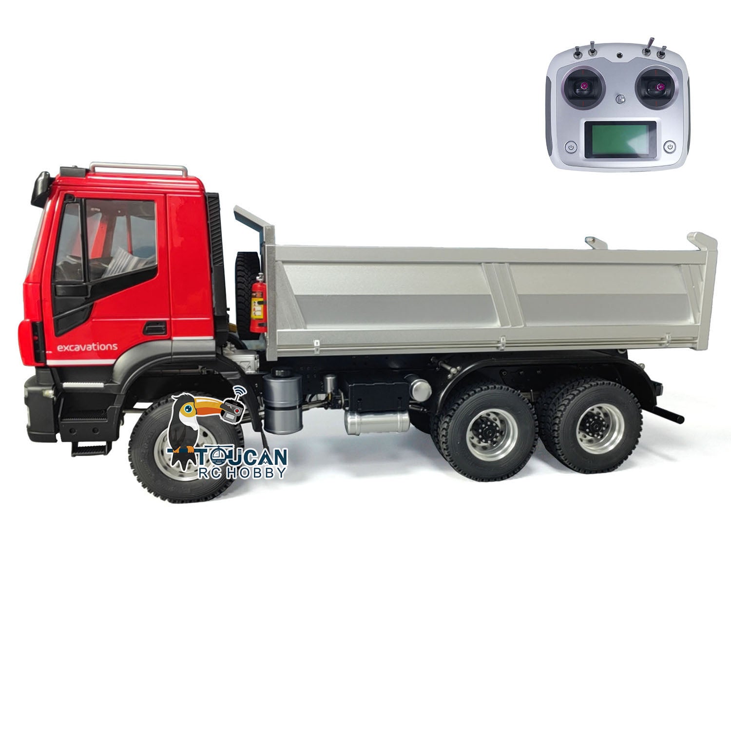 1/14 Scale 6x6 Hydraulic RC Dump Truck - 2 Speed Gearbox, PNP with Sound & Light, Pre-Painted Assembled Model - Perfect for Construction Site Play, Outdoor RC Vehicle Racing, and Collector's Display