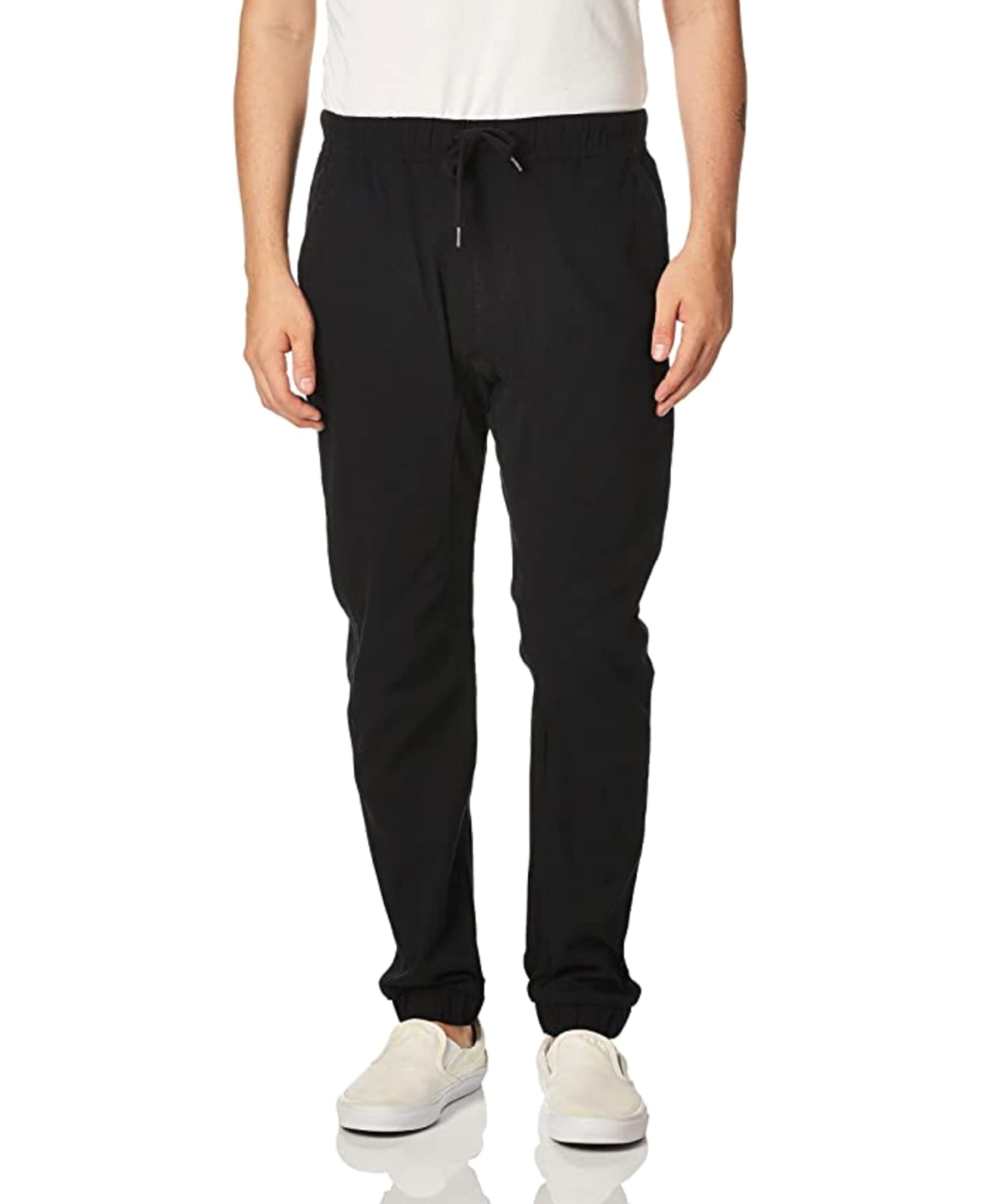 WT02 Men's Twill Jogger Pants - Comfortable Casual Sweatpants for Workout, Lounge & Everyday Wear | Elastic Waist, Multiple Pockets | Perfect for Gym, Running, Travel & Relaxing
