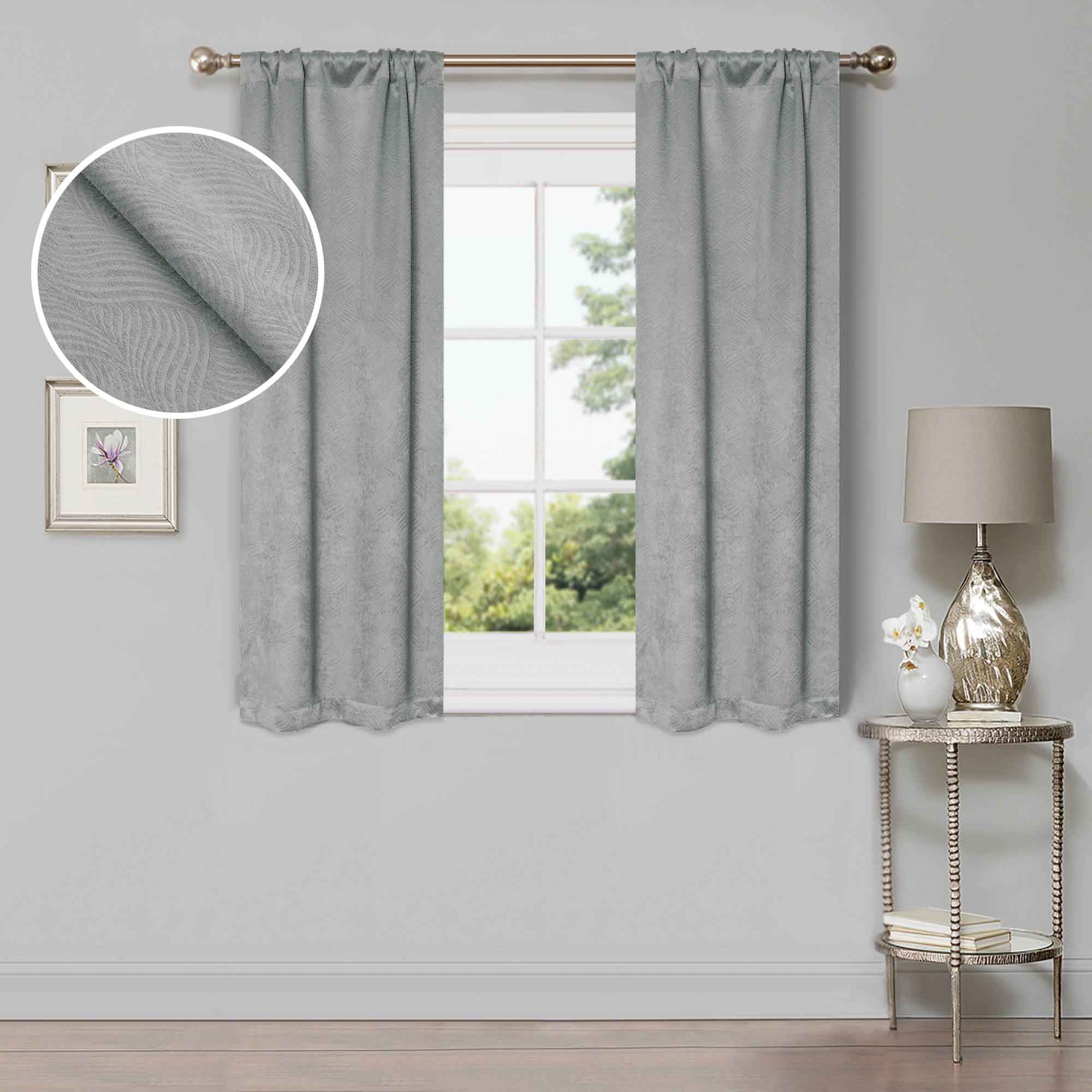 Waverly Modern Washable Blackout Curtains for Bedroom - Room Darkening Window Treatment Panels Set, Thermal Insulated Drapes for Nursery, Living Room & Home Decor
