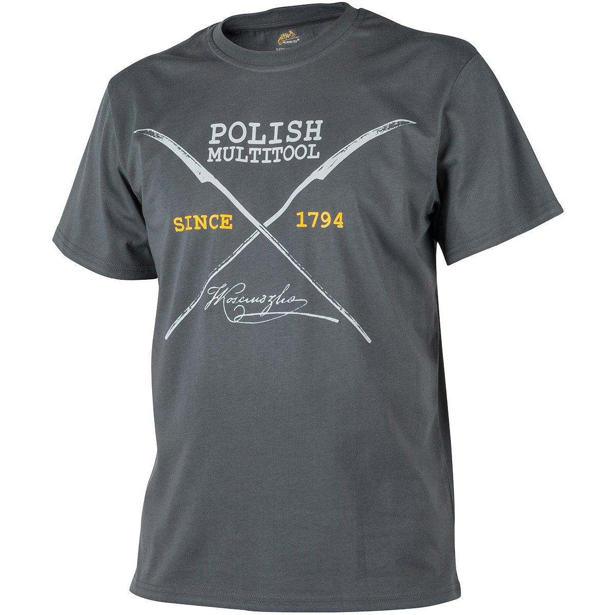 Helikon-Tex Men's Polish Military Tactical T-Shirt | Quick-Dry Performance Fabric | Shadow Grey | Size XL | Outdoor Hiking & Range Training