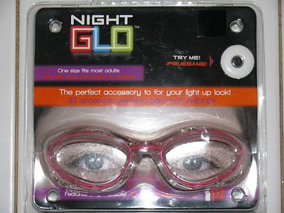 Night Glow Glasses with Pink Light Effect - Fun LED Party Glasses for Raves, Concerts, Halloween & Night Events