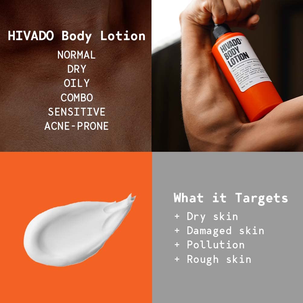 Hivado Men's Body Wash & Lotion Set - Hydrating & Refreshing Combo for Daily Skincare - Perfect for Shower, Gym & Travel