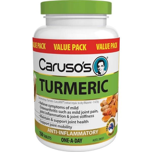 Organic Turmeric Root Powder - Premium Quality, Non-GMO, Gluten-Free for Cooking, Tea & Health Benefits | Caruso's Brand