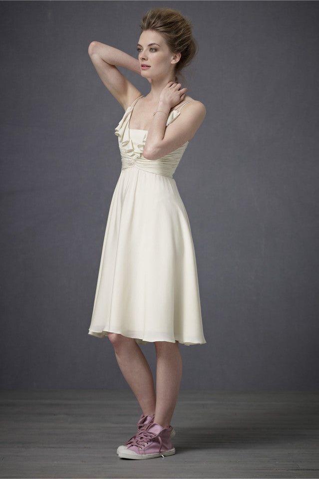 BHLDN Ivory Couplet Dress - Elegant Wedding Guest Dress for Bridal Showers & Formal Events