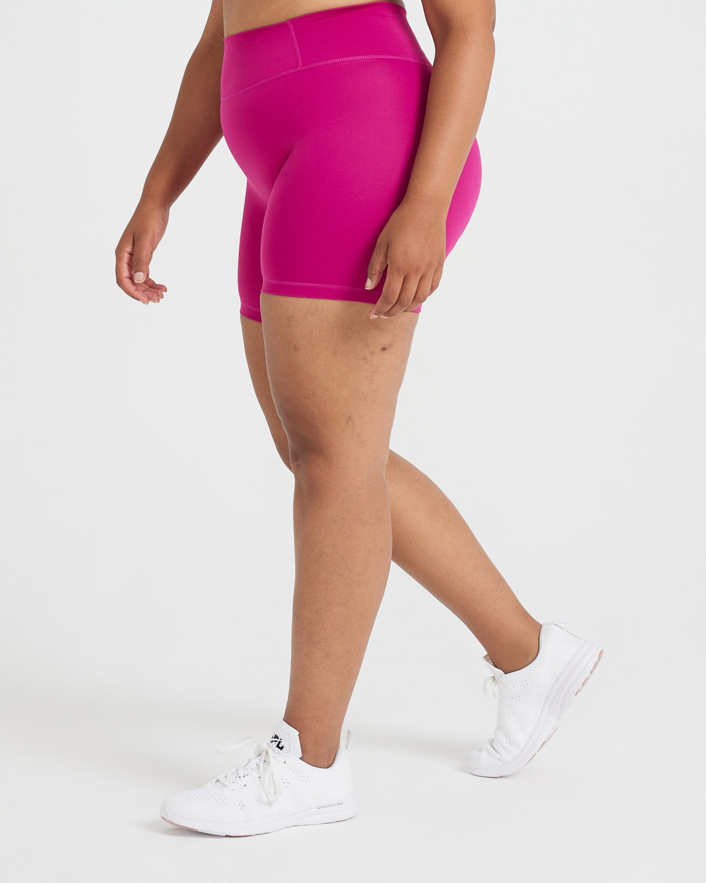 Timeless Women's High Waisted Fuchsia Shorts - Comfortable & Stylish for Summer, Workout, and Casual Wear
