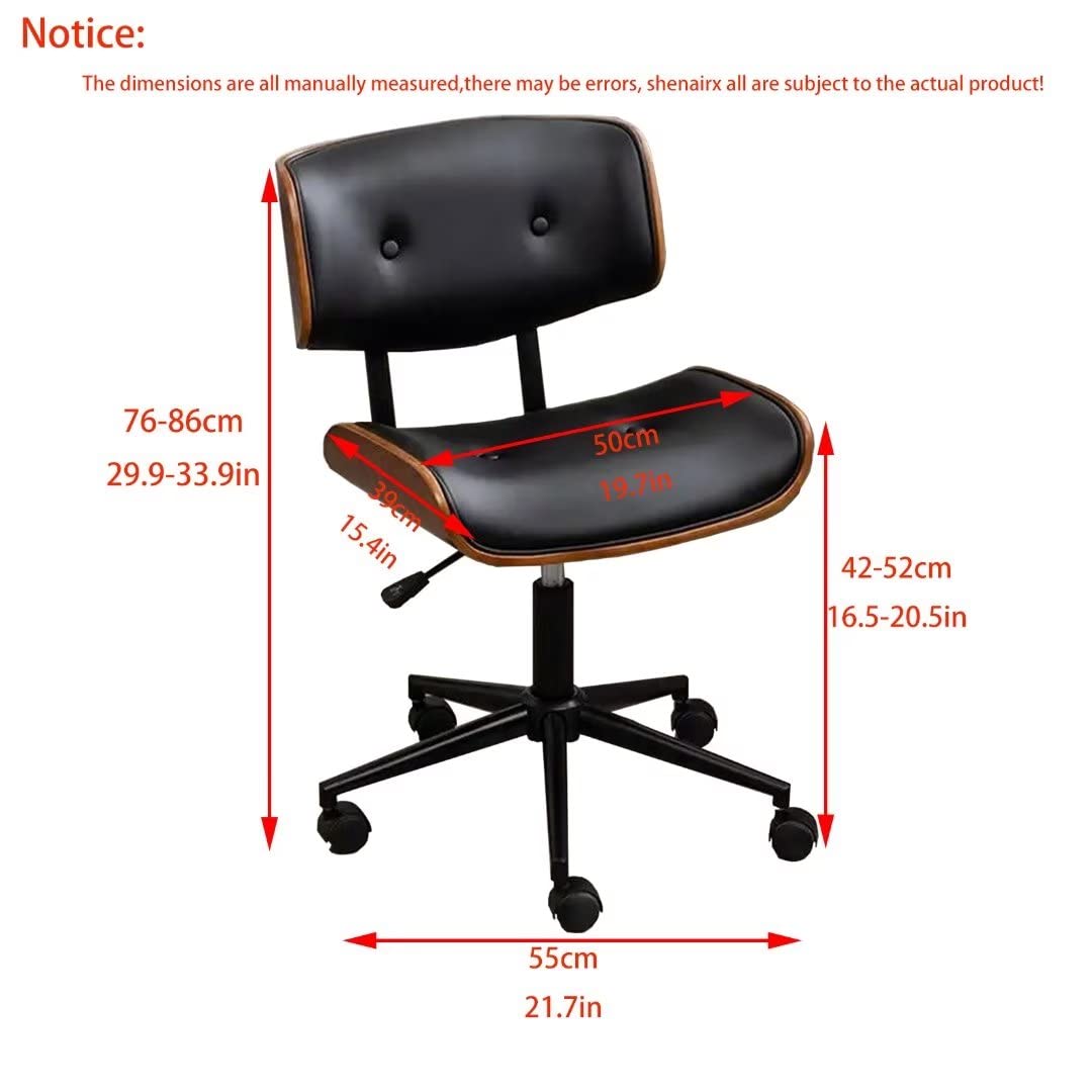 Ergonomic Home Office Chair with Wheels - Adjustable Height, Soft Upholstered Seat, Swivel Mid-Back Computer Desk Chair (White) - Perfect for Remote Work, Gaming & Study Sessions
