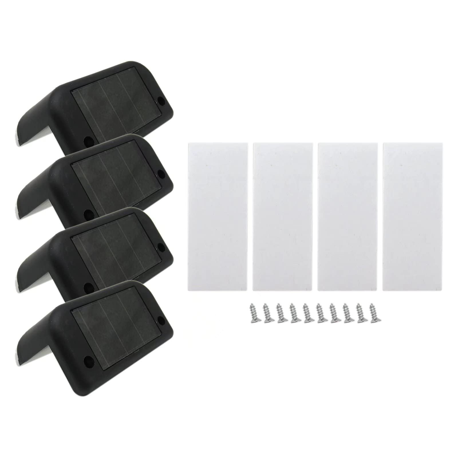 Solar Powered Outdoor Deck Lights - 4 Pack Waterproof LED Solar Fence Lights for Stairs, Patio, Steps & Walkways | Perfect for Garden, Yard & Pathway Illumination at Night