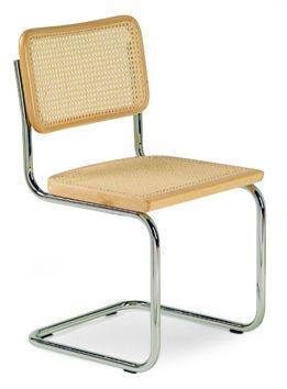 Marcel Breuer Cesca Cane Side Chair - Natural Beech Wood Dining Chair - Mid Century Modern Design for Living Room, Dining Room & Office