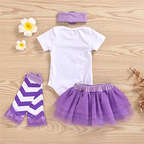 My 1st Easter Outfit for Baby Girls - Bunny Printed Romper with Tutu Skirt, Leg Warmers & Headband Set | Newborn Easter Photoshoot, Spring Celebration & Holiday Party Outfit