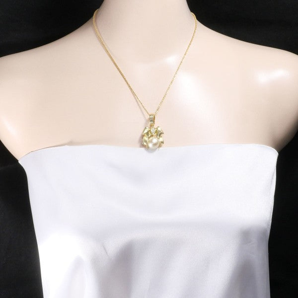 18K Yellow Gold South Sea Pearl Diamond Necklace for Women - Elegant Luxury Jewelry Gift for Wedding, Anniversary & Special Occasions