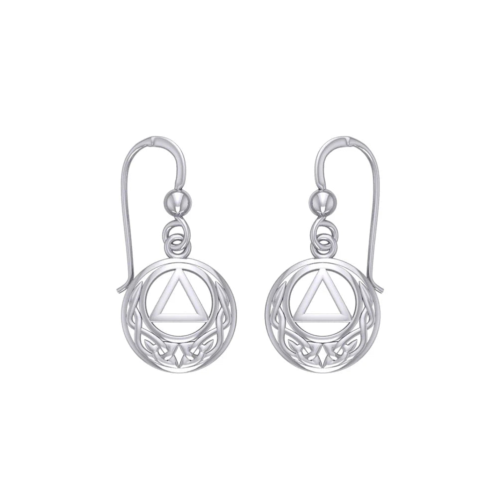 AA Recovery Unity Earrings TER1376 - Elegant Silver Jewelry for Women, Perfect for Gifts, Parties & Everyday Wear