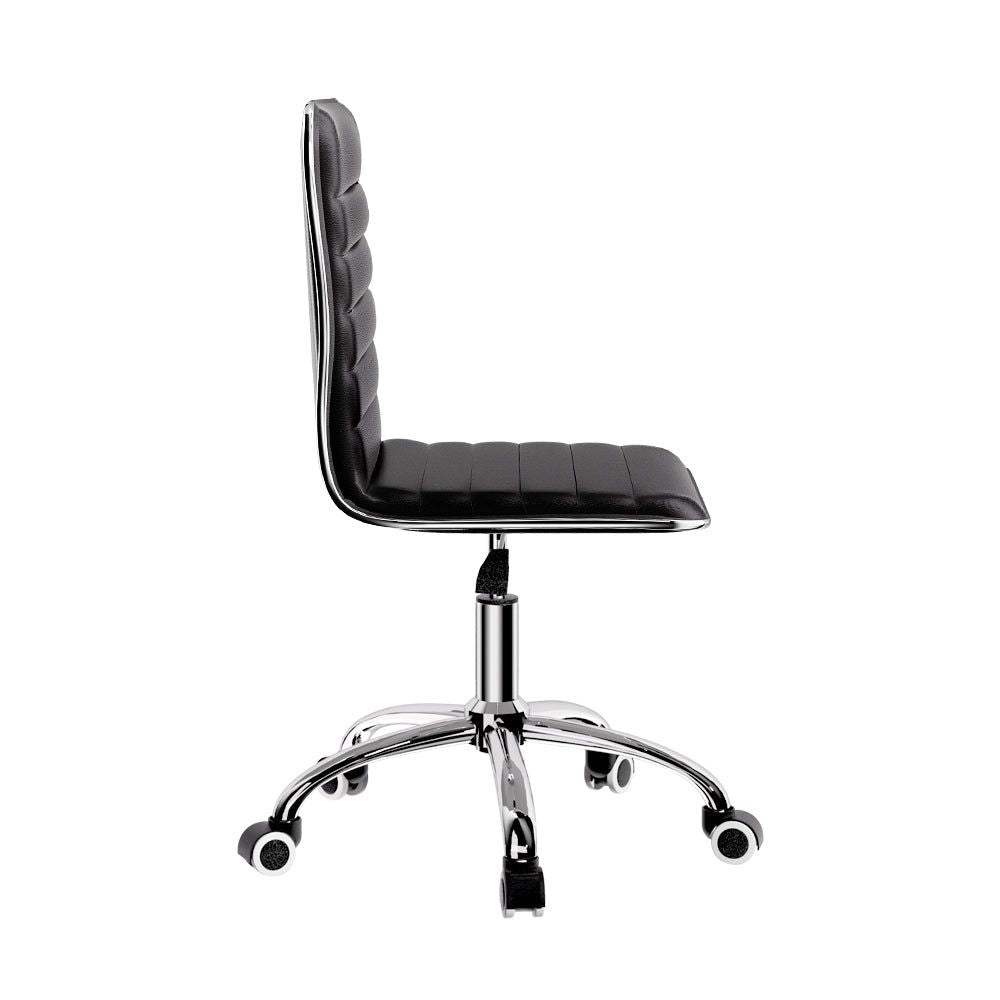 Artiss Office Chair - Ergonomic PU Leather Low Back Computer Desk & Gaming Chair in Black - Perfect for Home Office, Gaming & Workspace Comfort
