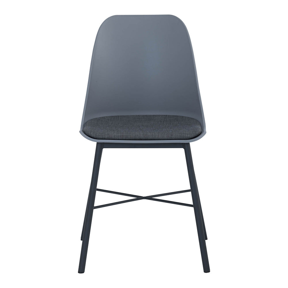 LAXMI Modern Dining Chair Set - Grey & Black Upholstered Kitchen Chairs for Home & Restaurant Use