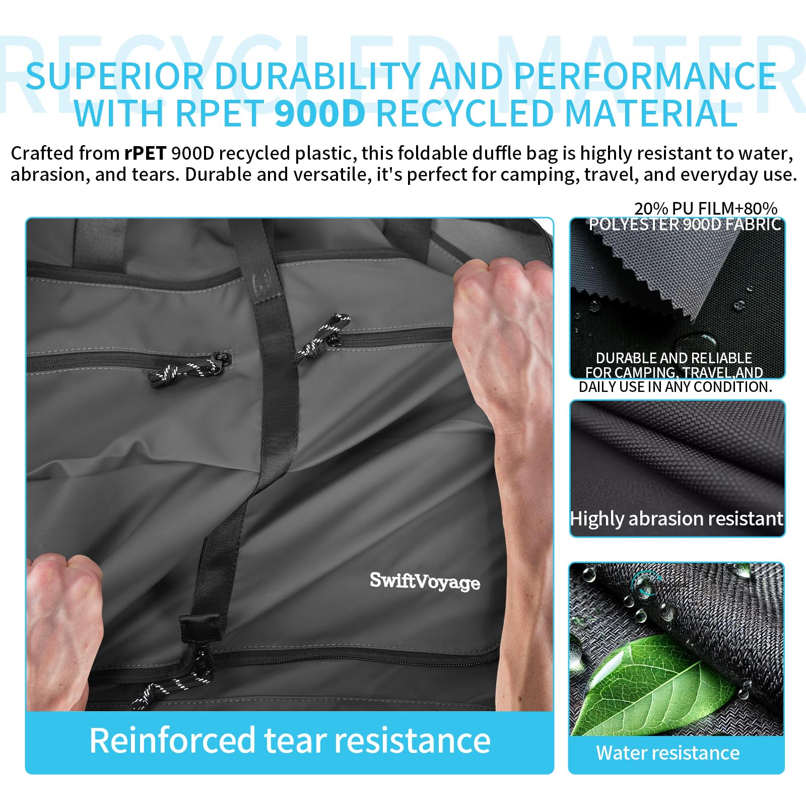 Expandable 60L Duffle Bag for Women & Men - Heavy Duty Foldable Gym Bag, Travel Duffel for Sports, Camping & Workout | Perfect for Gym, Travel, Weekend Getaways & Outdoor Adventures