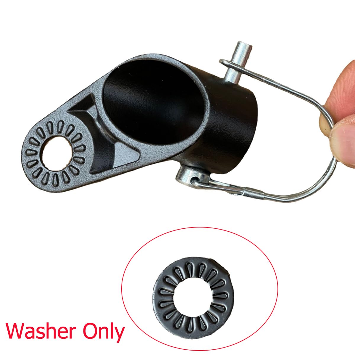 4 Pack Bike Trailer Hitch Lock Washer - Non-Slip Metal Locking Ring Replacement for Bike Trailer Hitch Coupler & Connector - Fits Bicycle Cargo Trailers, Dog Trailers & Carrier Carts - Secure & Durable Hitch Accessory for Cycling, Camping & Pet Transportation