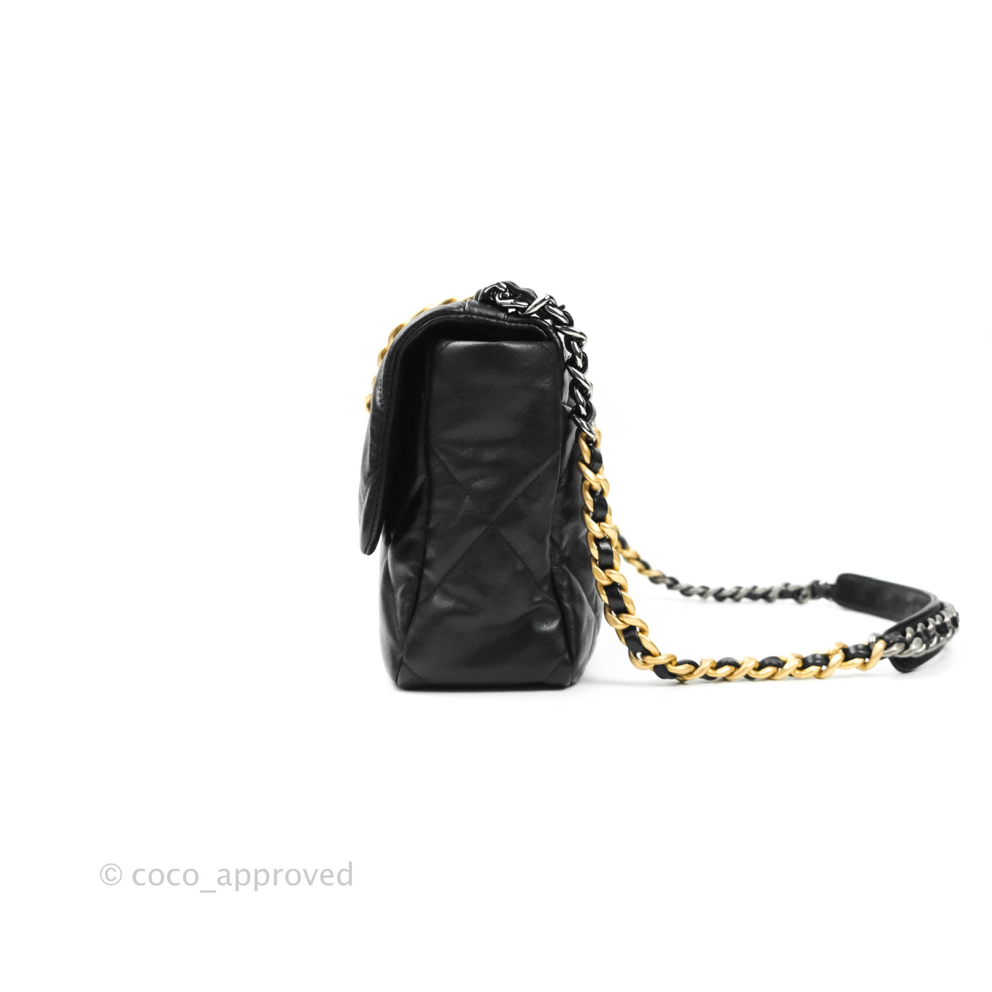 Chanel 19 Medium Flap Bag Black Mixed Hardware - Luxury Designer Handbag for Women, Perfect for Work, Travel & Evening Events