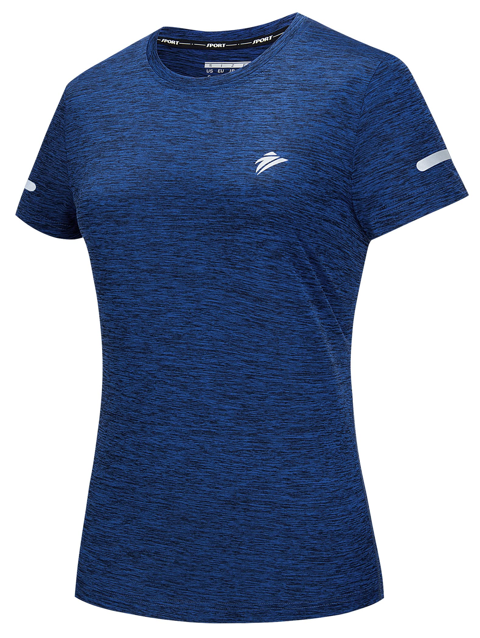 TACVASEN Women's Quick Dry Athletic T-Shirt - Short Sleeve Moisture Wicking Hiking & Running Top - Breathable Crew Neck Workout Shirt for Fitness, Yoga & Outdoor Activities