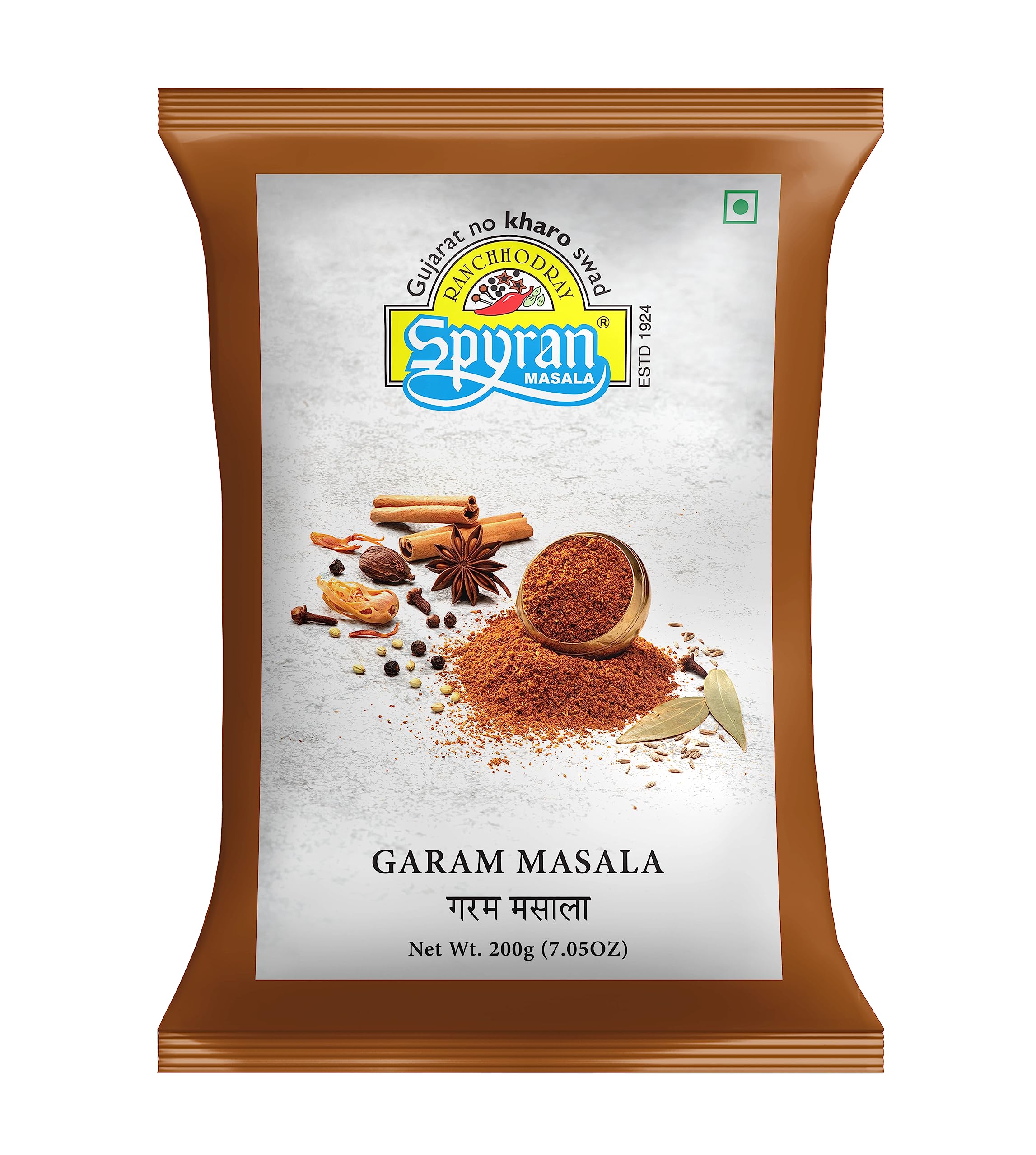 Authentic Indian Spice - 100% Natural Spyran Garam Masala Powder | No Onion, No Garlic, No Salt | 200g | Perfect for Curries, Biryani & Indian Cooking