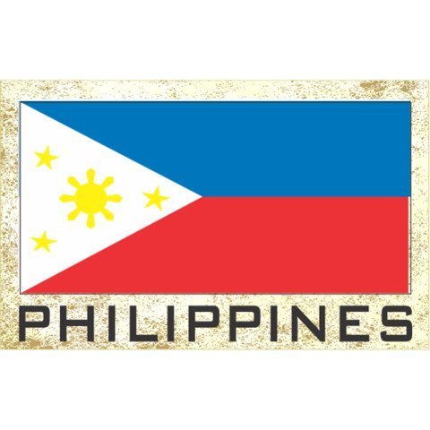 Philippines Flag Refrigerator Magnets - 12-Pack Asian & African Country Flags for Fridge Decor, Travel Souvenirs & Geography Learning