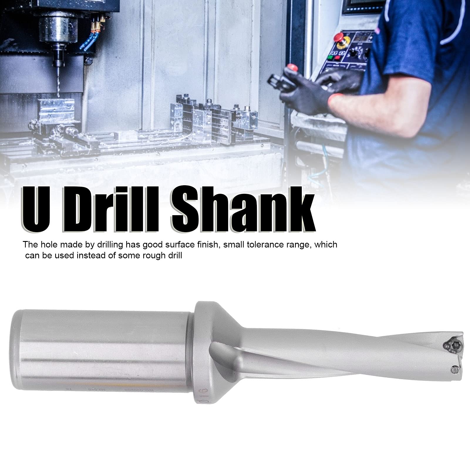 High-Speed U Drill Shank - CNC Tool Holder for Water Jet Drilling | Precision Metalworking & Repair | Ideal for CNC Machining, Automotive & Industrial Repairs