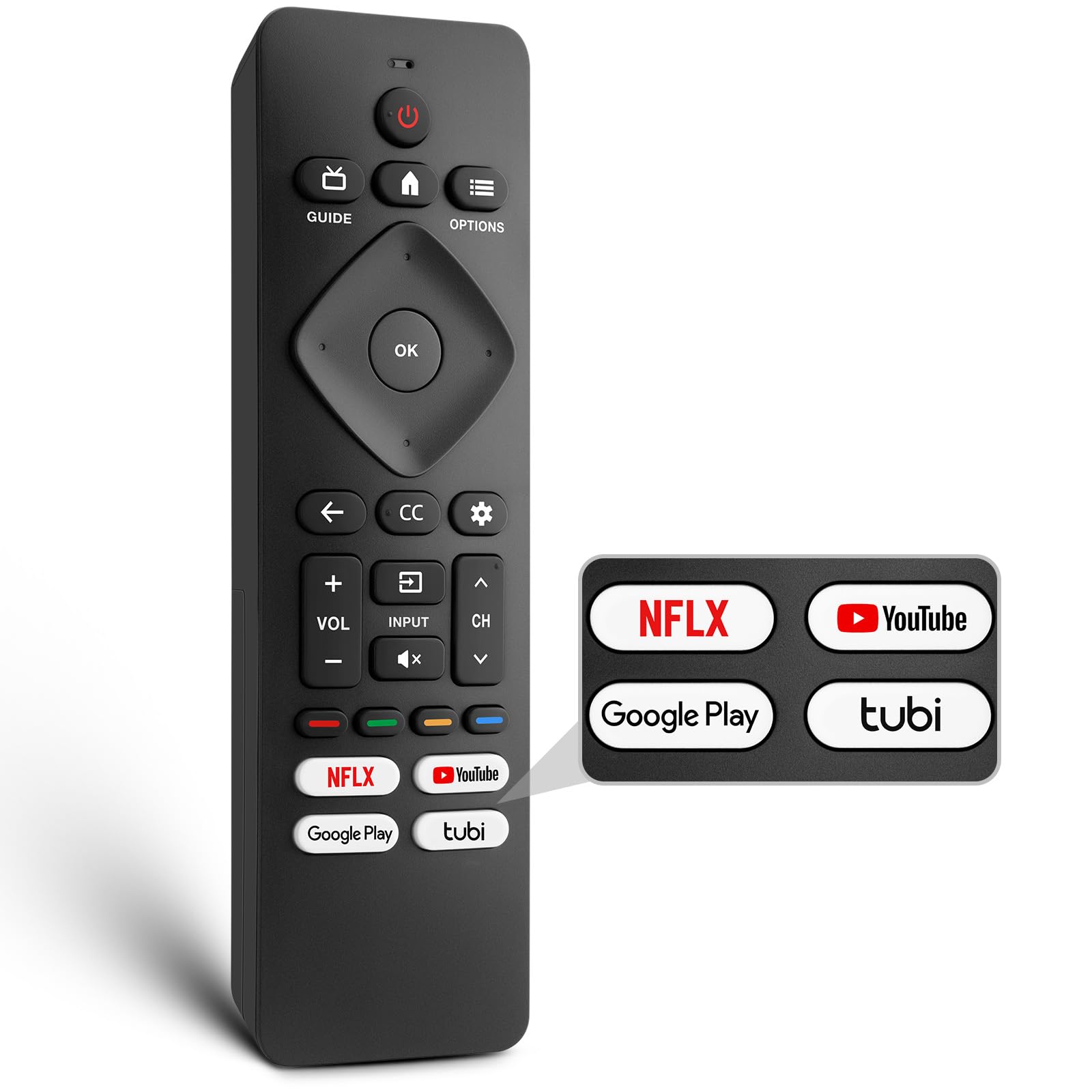 Philips Smart TV Remote Control Replacement - Universal Remote for Philips Android & Google TV | Perfect for Streaming, Gaming & Home Entertainment