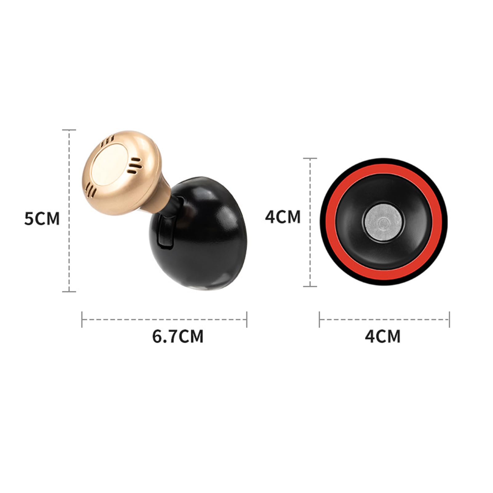 Metal Car Push Start Button - Engine Stop/Start Lever for Automotive Decoration (Black) - Easy Driving Upgrade
