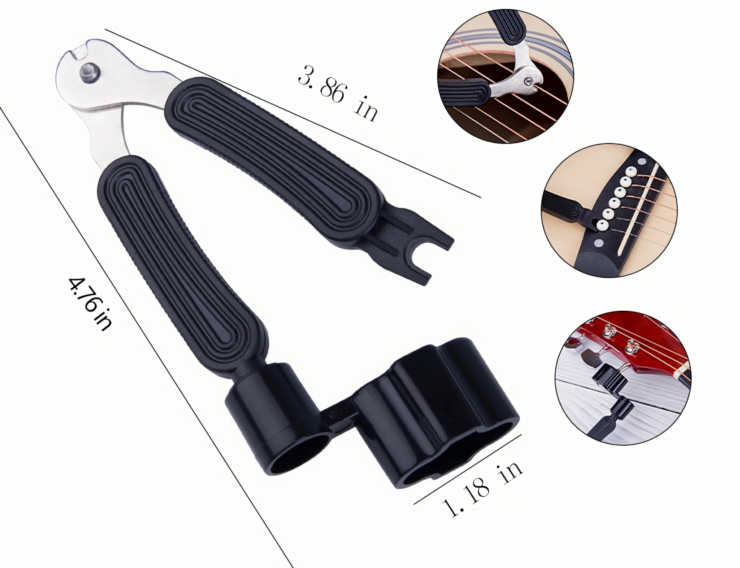 Premium 59-Piece Acoustic Guitar Accessories Kit - Includes Strings, Picks, Capo, Winder, Bridge Pins, Pin Puller & Cleaning Cloth - Perfect for Guitar Maintenance, Practice & Live Performances