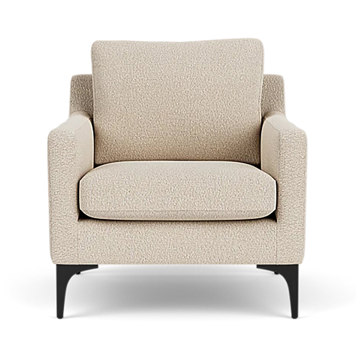 Astha Boucle Armchair - Modern Velvet Accent Chair for Living Room, Bedroom & Office - Soft Upholstered Lounge Chair with Solid Wood Legs - Stylish Home Decor for Cozy Reading Nook & Relaxation