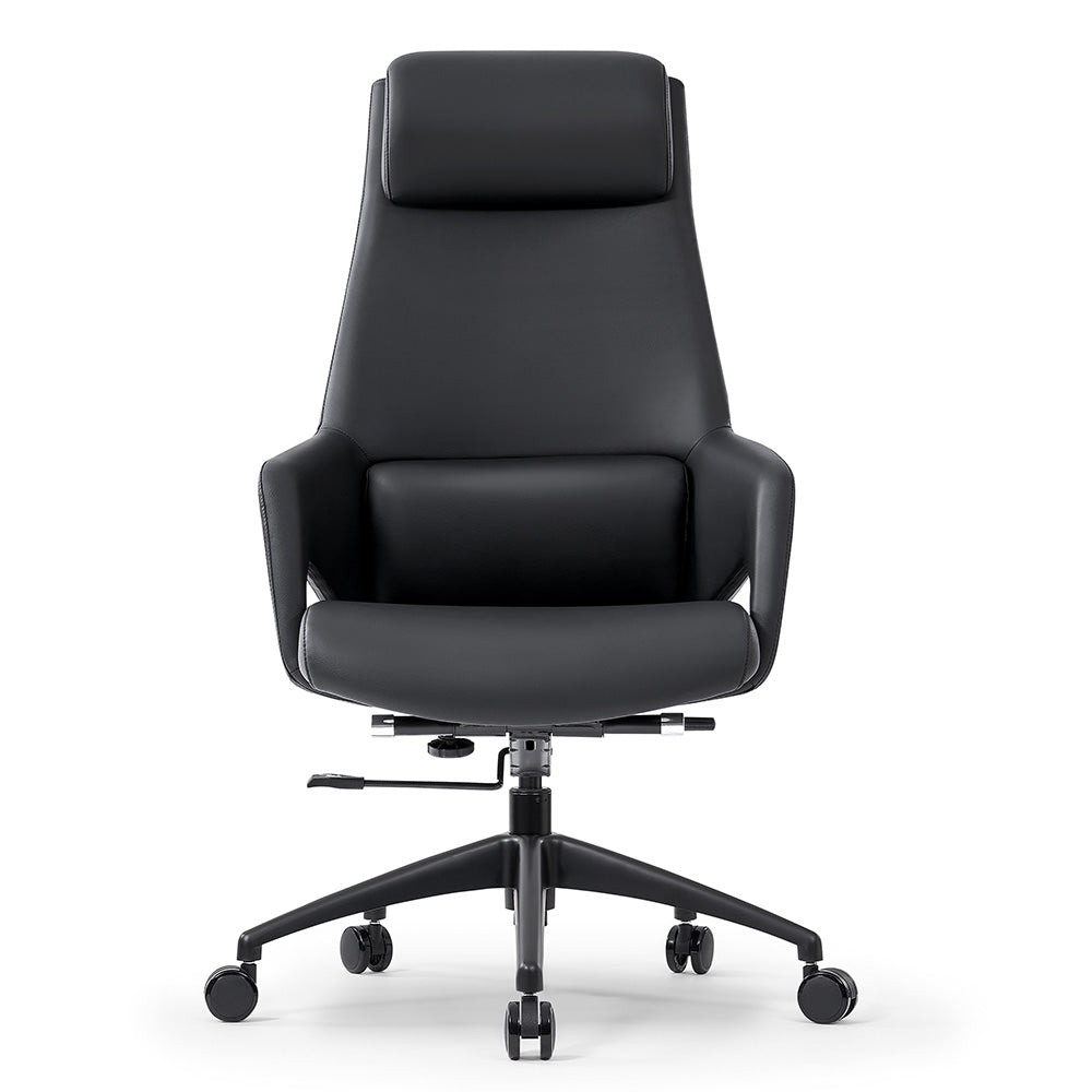 Premium RONAN Executive Office Chair - Ergonomic High Back Desk Chair with Adjustable Height & Lumbar Support - Black - Perfect for Home Office, Conference Rooms & Corporate Workspaces