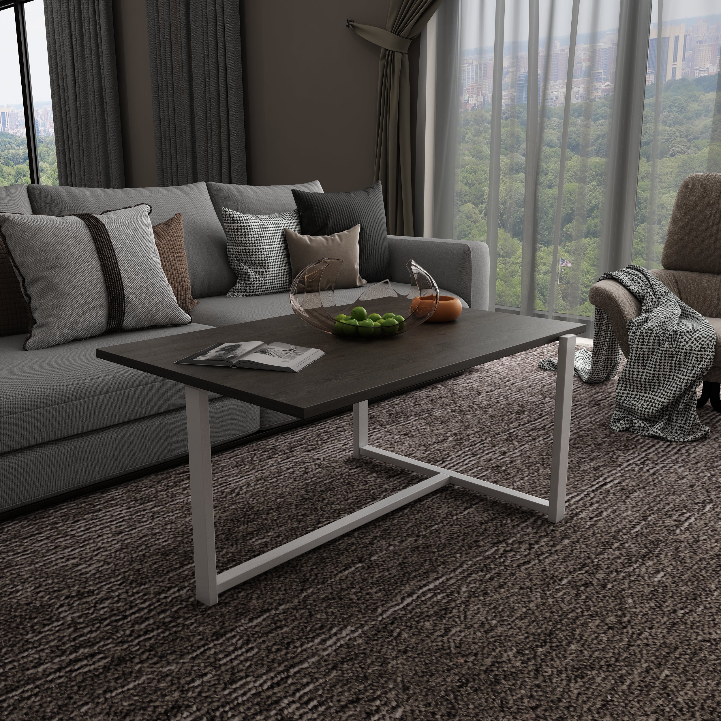Modern Lochiel Coffee Table - Stylish & Functional Living Room Centerpiece for Home Decor | Perfect for Small Spaces, Apartments & Lounges